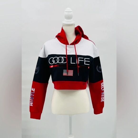 NWT Good Life Sweatshirts Hoodie Crop Cotton Size S - Picture 3 of 9